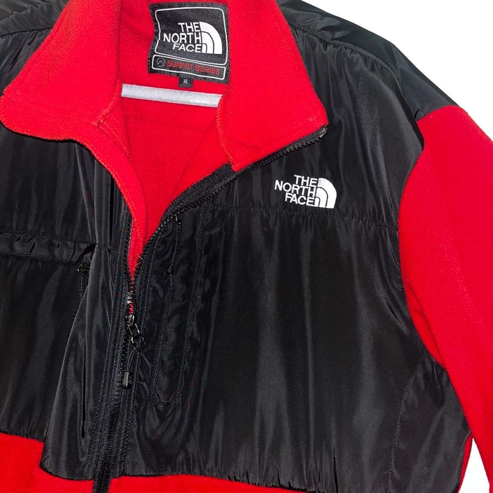 Red/black fleece Mens Northface